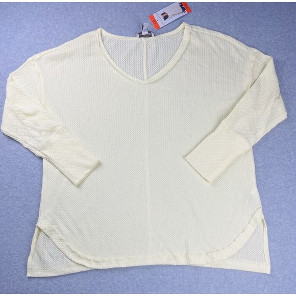 Vintage America Shirt Womens XXL Wax Yellow Hartford Long Sleeve Thermal - Picture 1 of 16